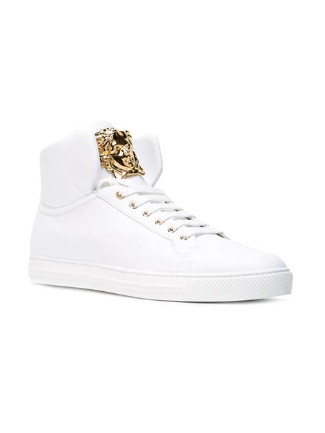 versace white zip and chain medusa high-top sneakers wholesale|versace medusa k2ibn.